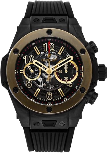 Hublot Big Bang Unico Magic Automatic Gold Skeleton Dial Black Rubber Mens Watch 411CM1138RX