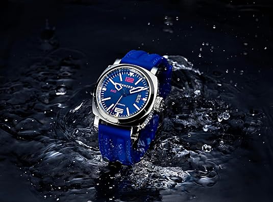 Panzera Aquamarine 45 Stainless Steel Divers Watch - Analog Water Resistant Watch - Japanese NH35 Automatic Movement - Designed and Assembled in Australia