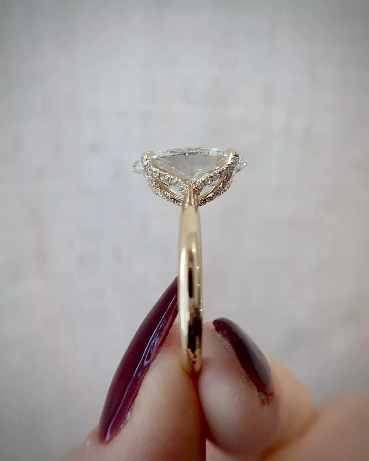 4.50CT Oval Cut Hidden Halo Lab Grown Diamond Engagement Ring In 14K Yellow Gold