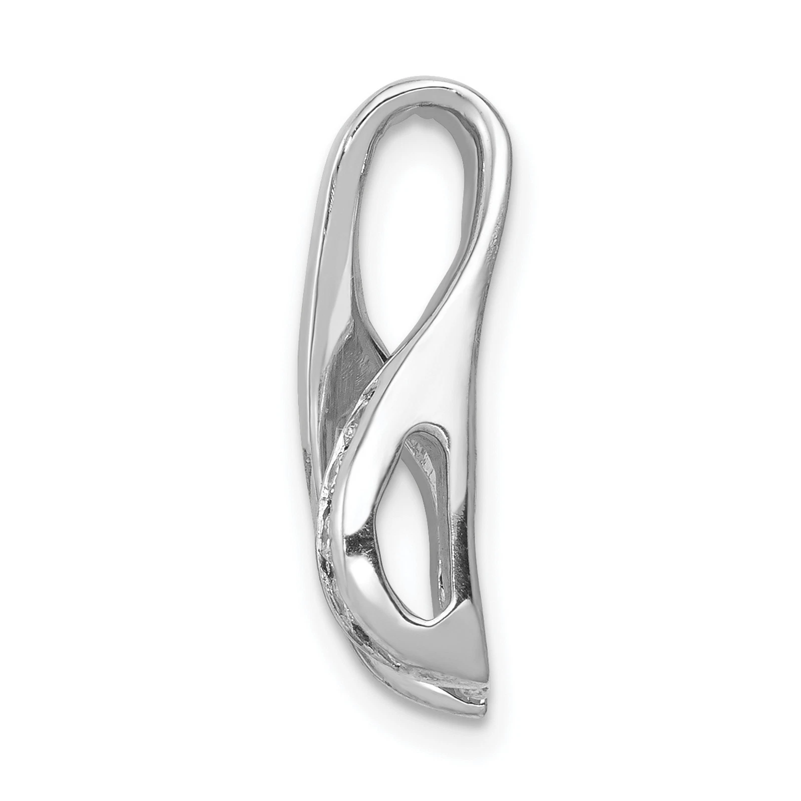 14K White Gold AAA Diamond Slide