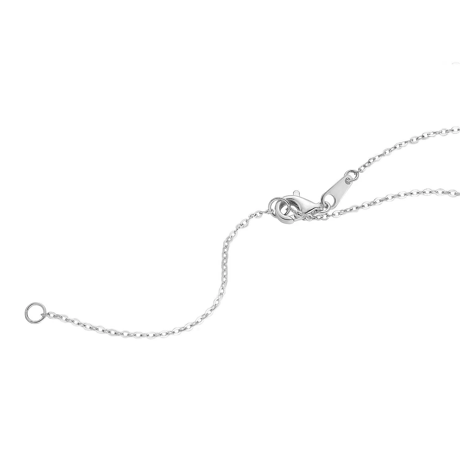 14K White Gold Lab Grown Diamond Cross Necklace MZ9942