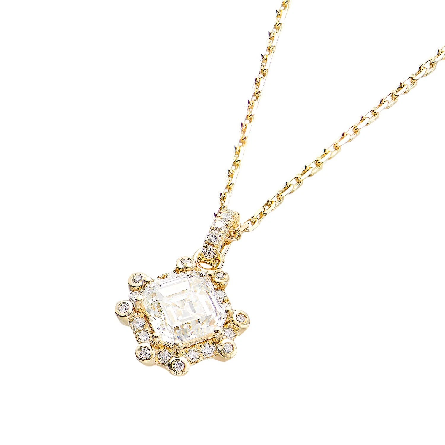 1.148 CTW 14K Yellow Gold Lab Grown Diamond Necklace Pendant MZ71084