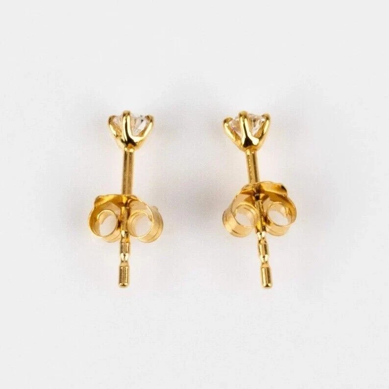 Natural Diamond 0.20Ct Round Cut Star Stud Earrings in 14K Yellow Gold jewelxpress-diamonds jewelxpress-diamonds (1059)