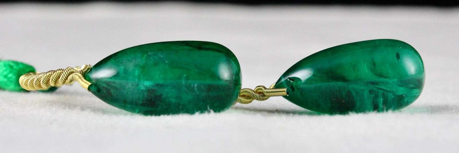 Certified Natural Emerald Tear Drop 35.54 Ct Loose Gemstone Pair Design Earrings