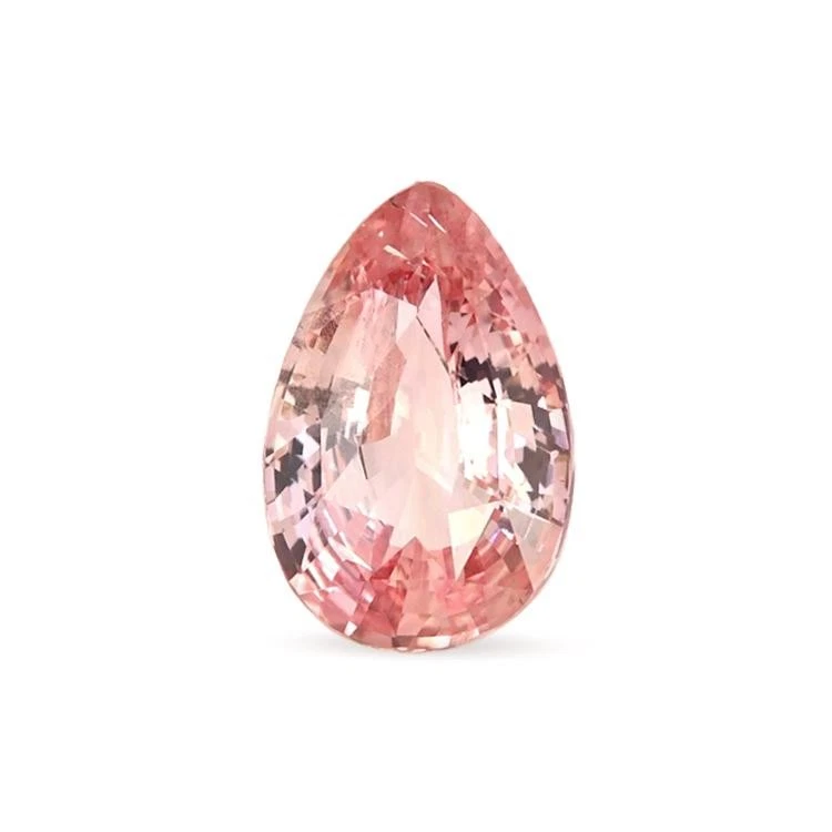 Natural Padparadscha, 1.62 Carat, Unheated, Pear Shape, Faceted Gemstone