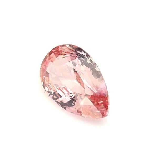 Natural Padparadscha, 1.62 Carat, Unheated, Pear Shape, Faceted Gemstone